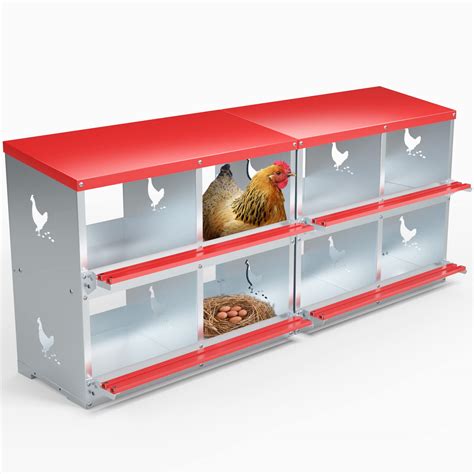 chicken nest boxes metal|wall mounted chicken nesting boxes.